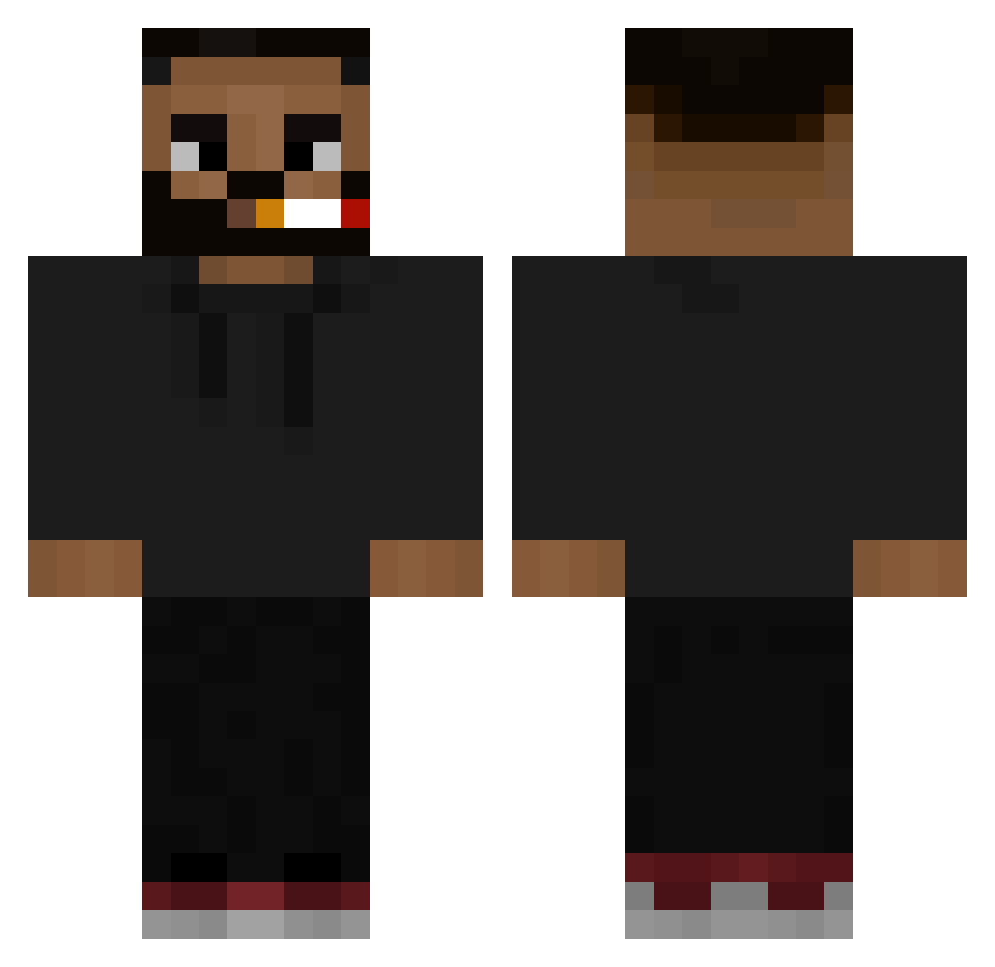 SchnappiMappi Minecraft skin, front and back view