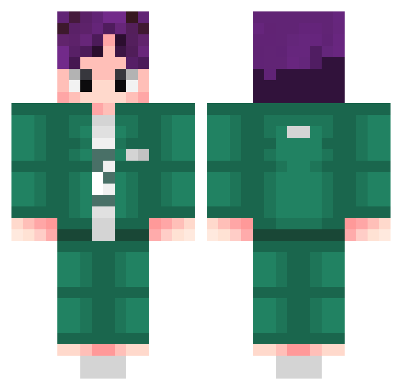 Martonhun Minecraft skin, front and back view
