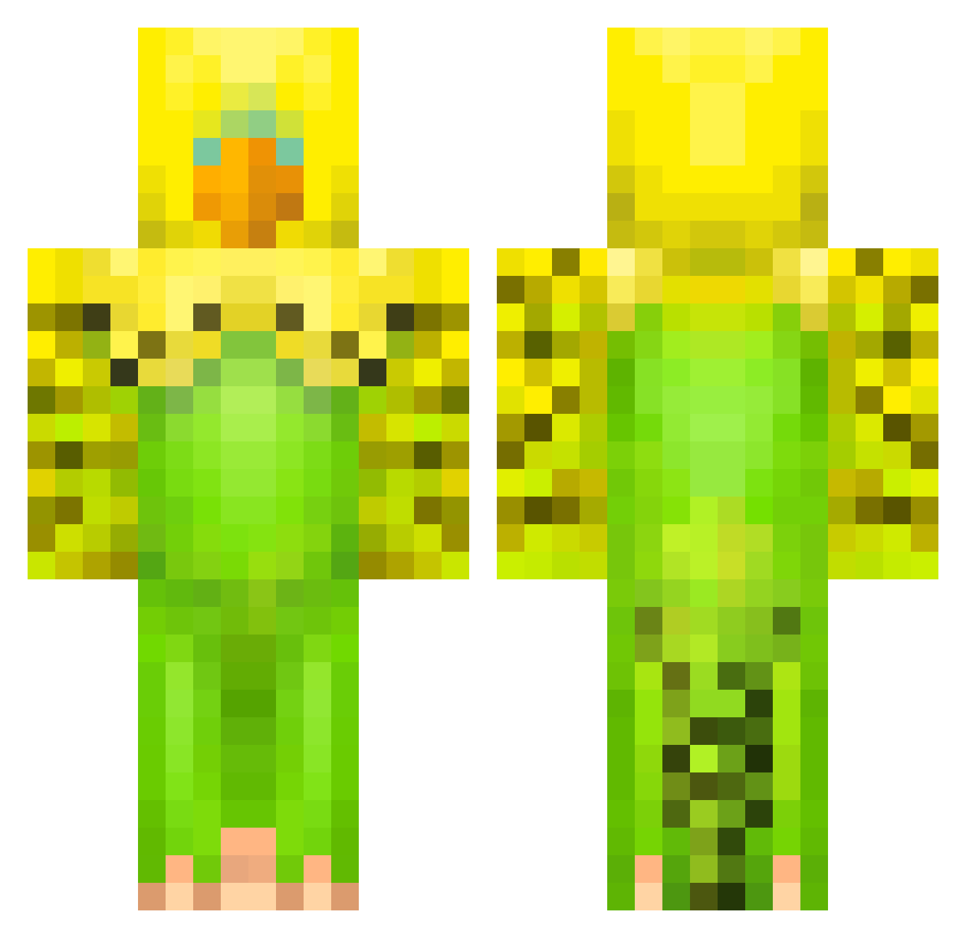 8pds Minecraft skin, front and back view