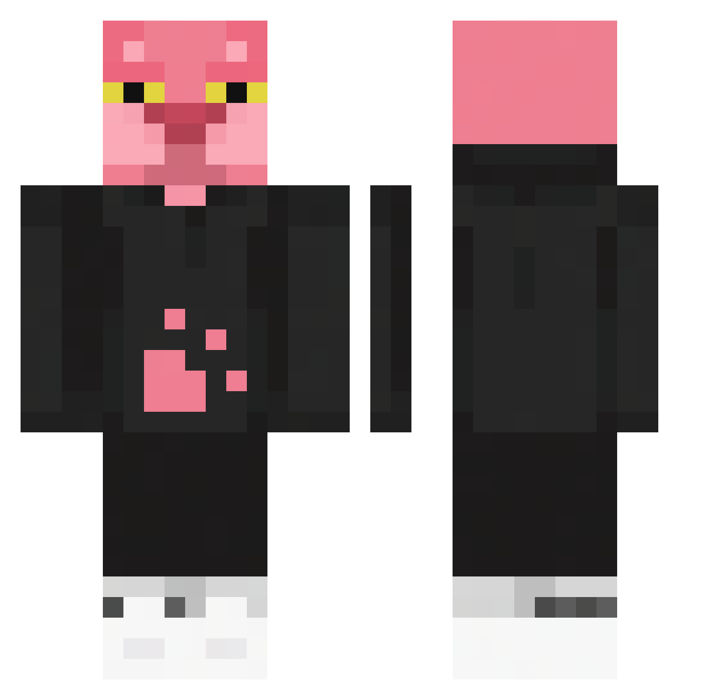 Yaso Minecraft skin, front and back view