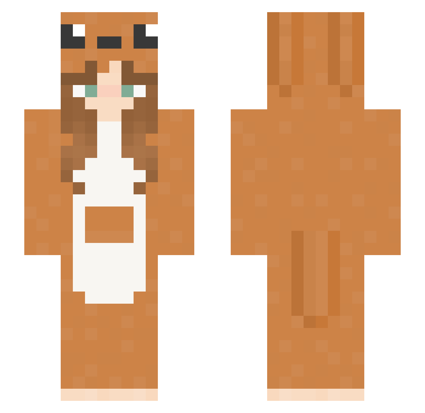 pinky56 Minecraft skin, front and back view