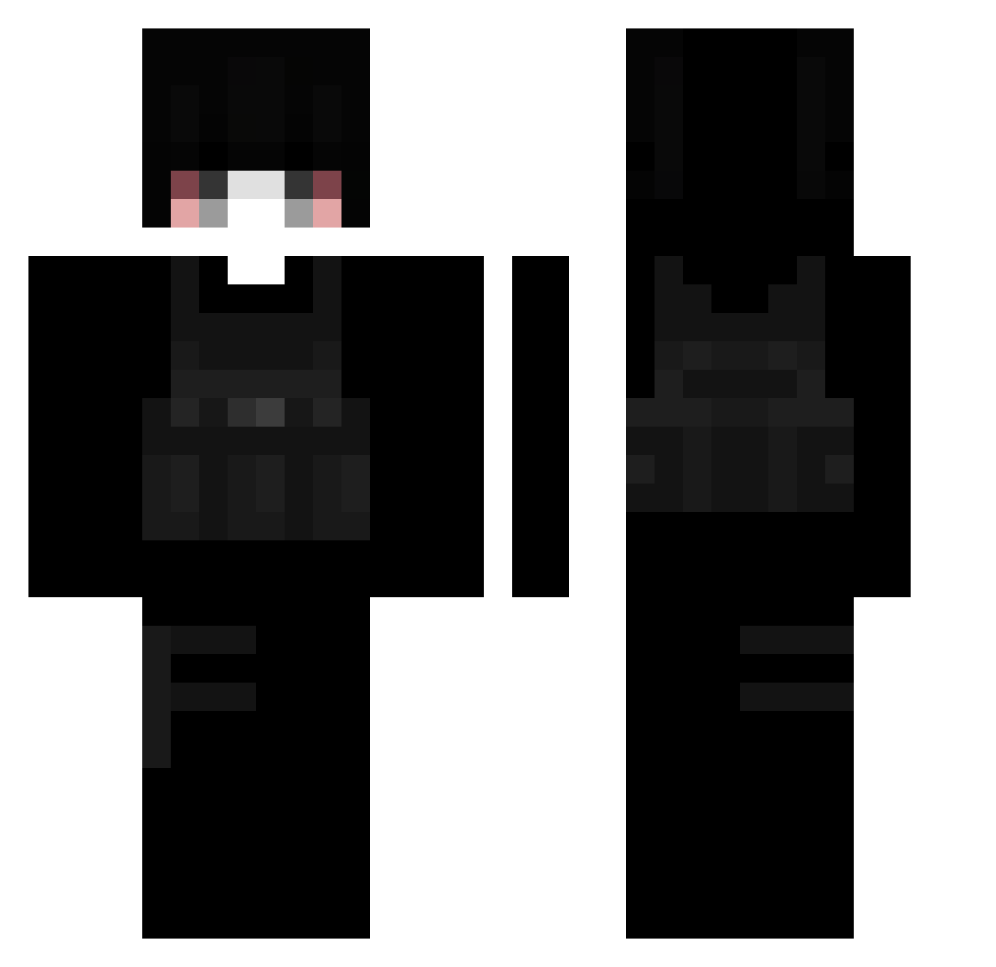 DARKYxit Minecraft skin, front and back view