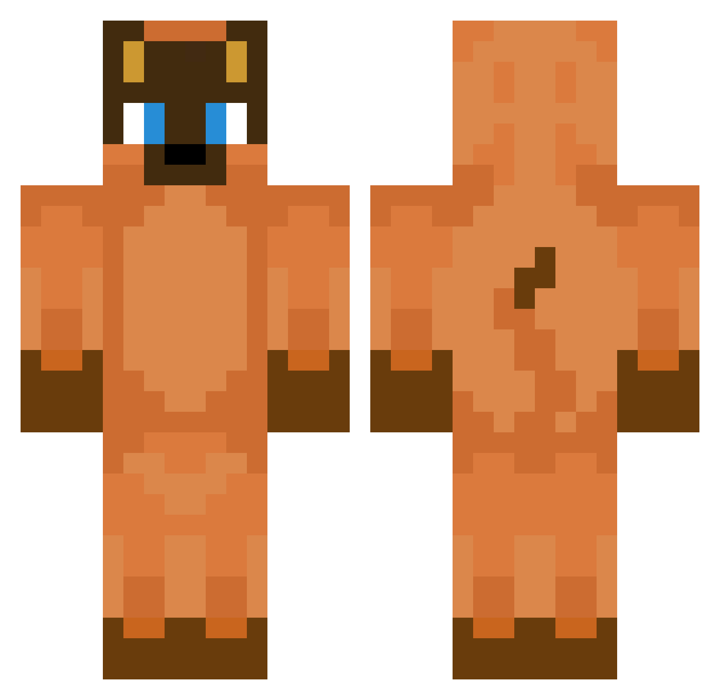FreelancerND Minecraft skin, front and back view