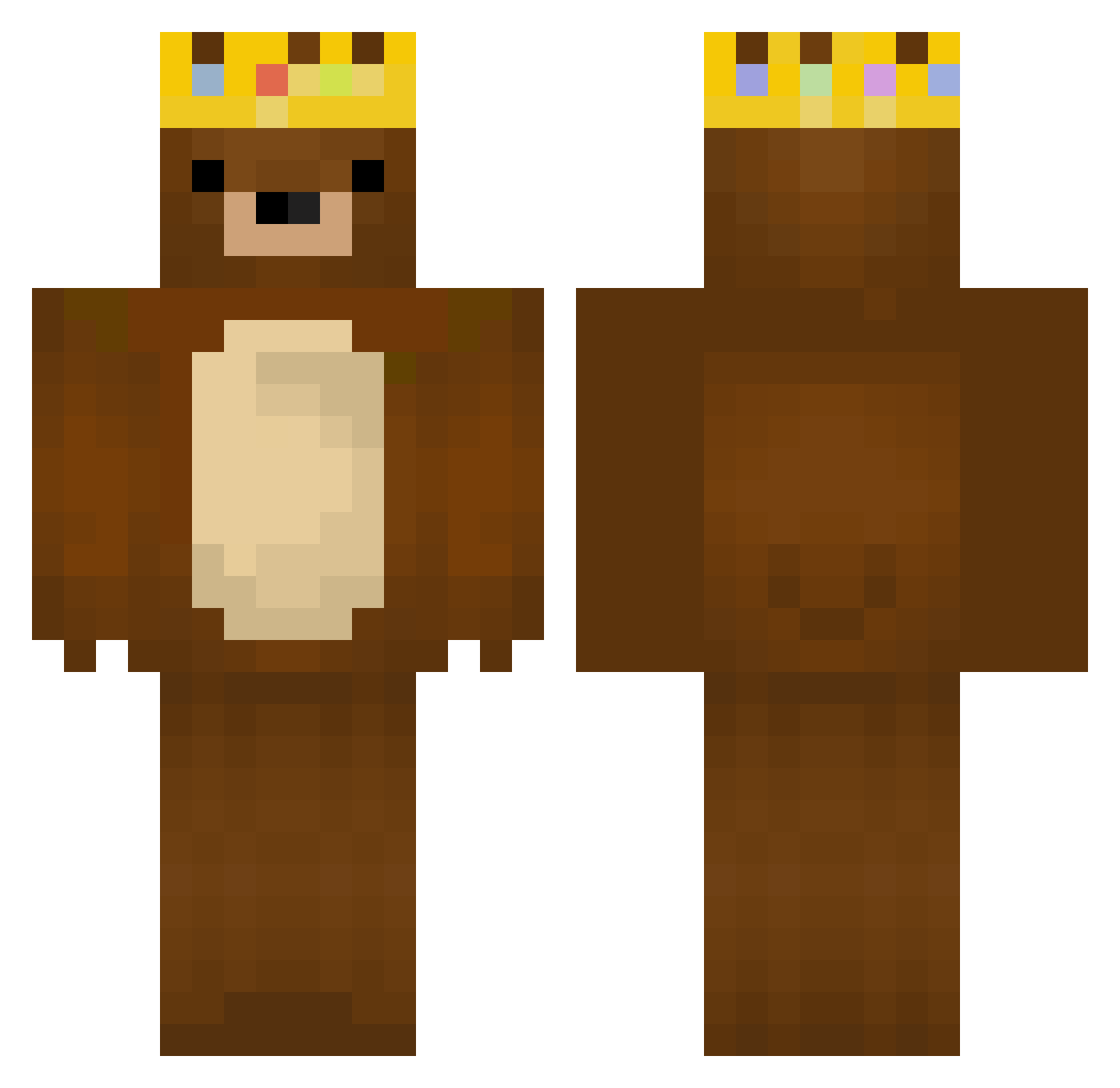 xk3nan Minecraft skin, front and back view