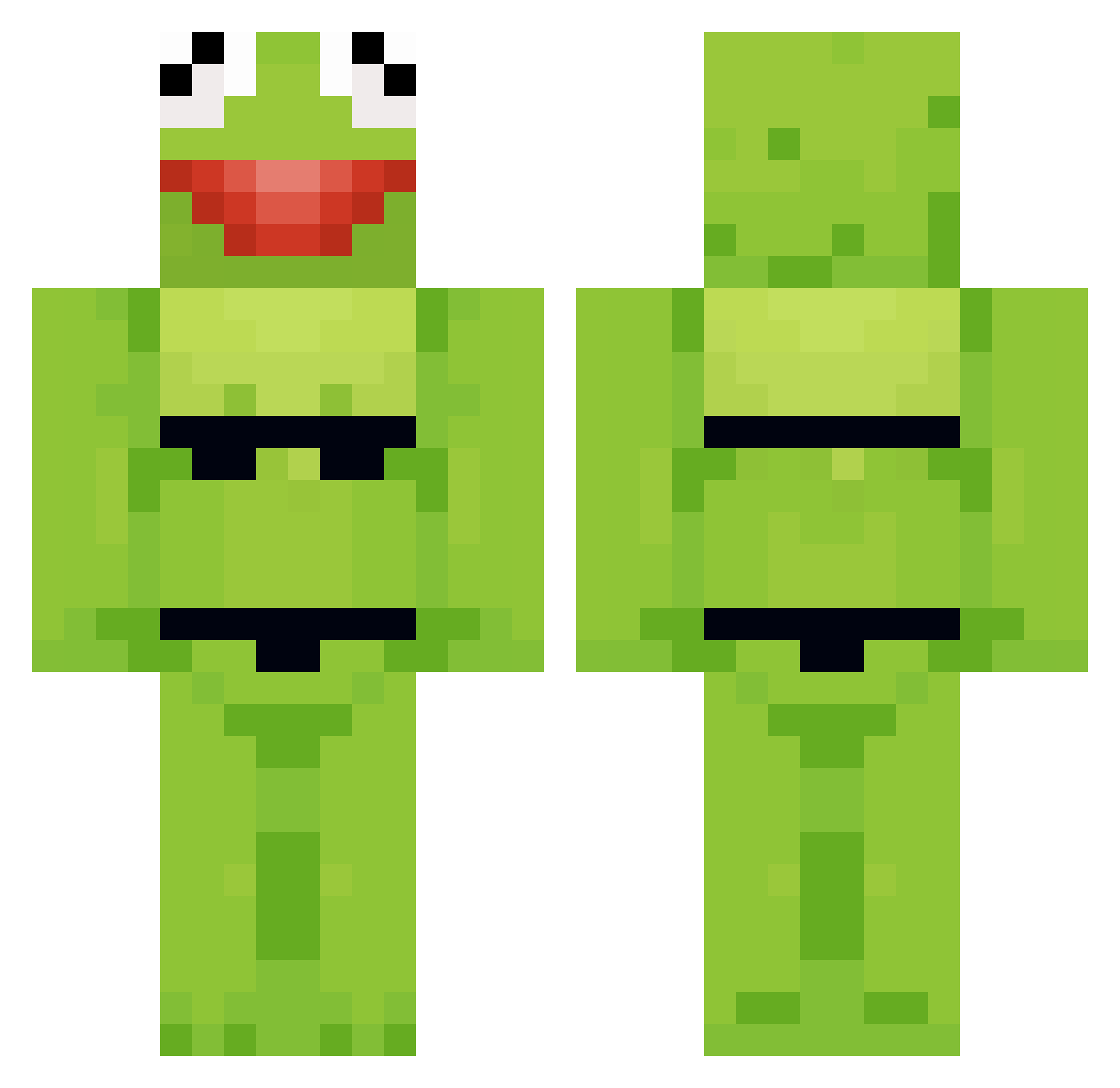 Bob_Ross26 Minecraft skin, front and back view