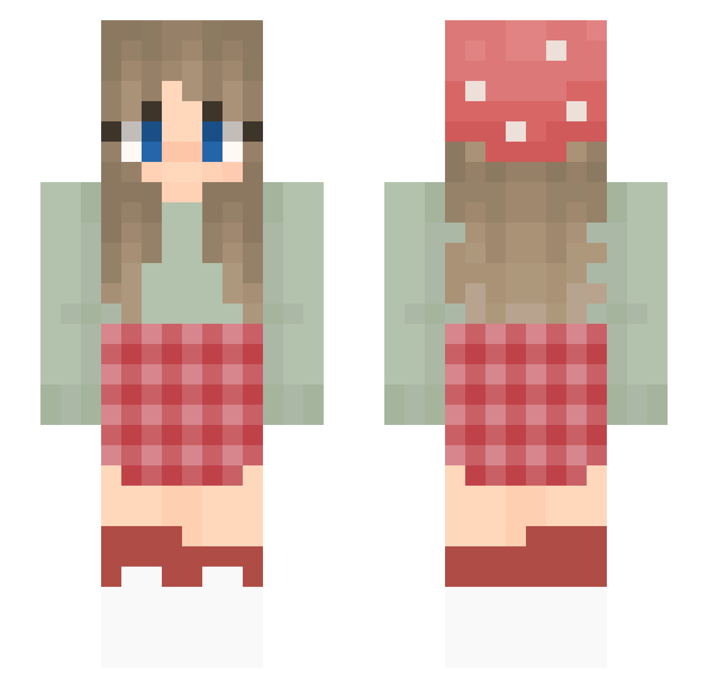 labella2704 Minecraft skin, front and back view