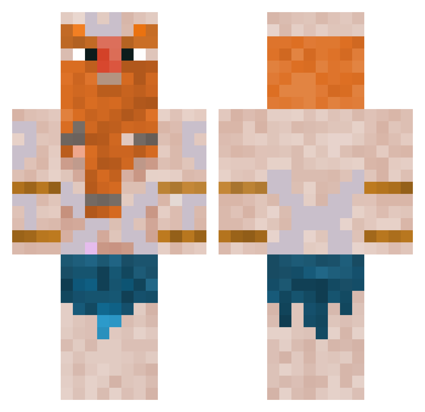 skymer2 Minecraft skin, front and back view