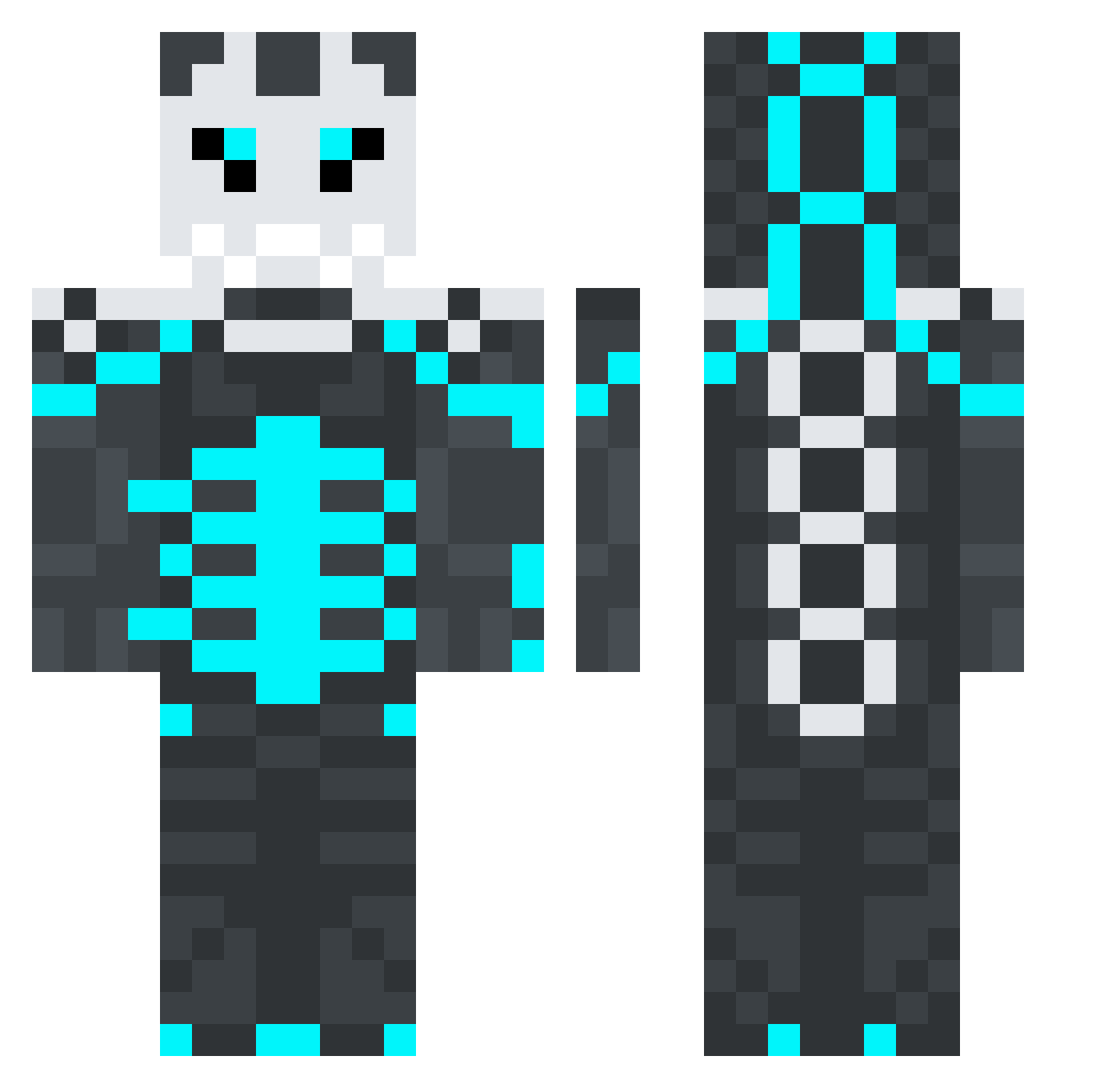 darkknigght9375 Minecraft skin, front and back view