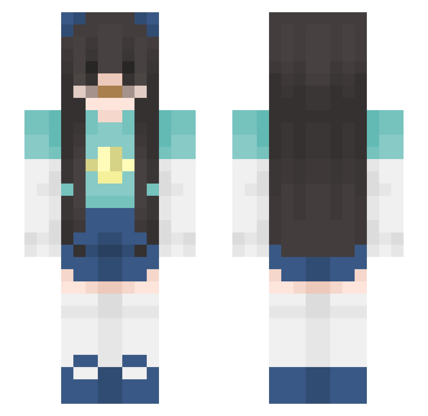 minhansol_ Minecraft skin, front and back view