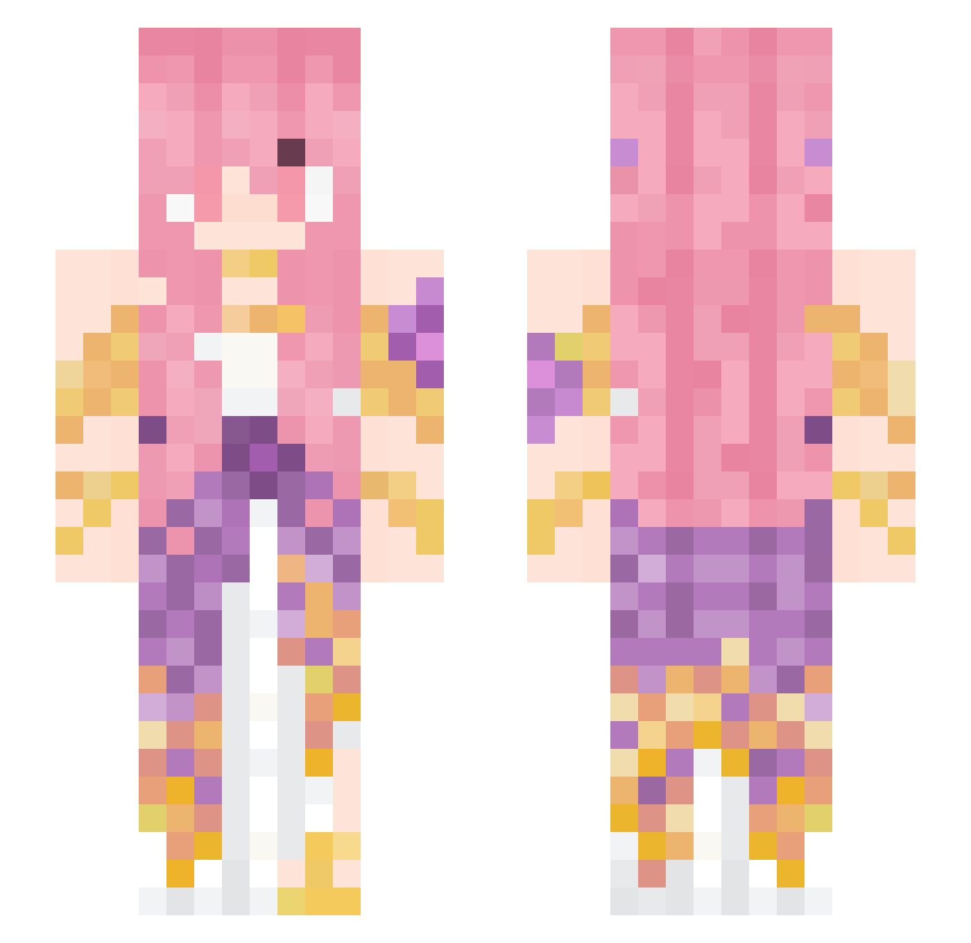 Erable32 Minecraft skin, front and back view