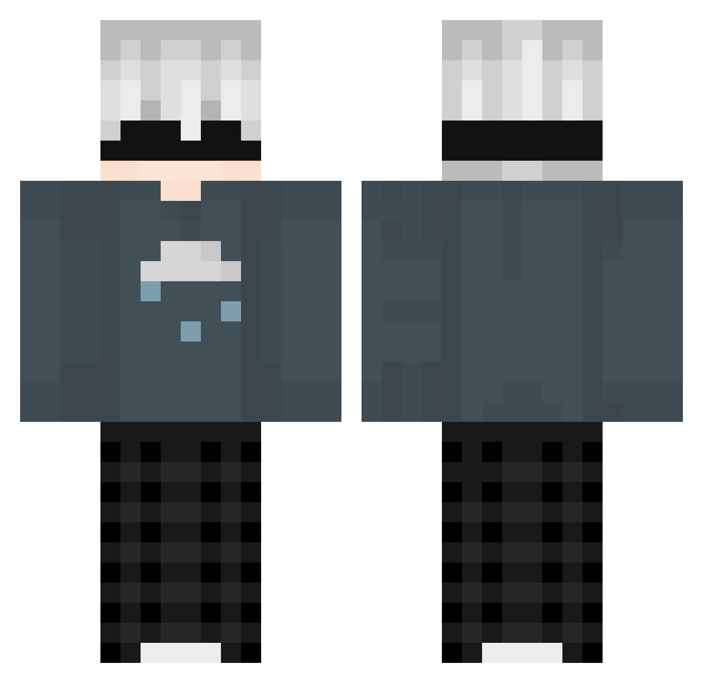 Gaguinn02 Minecraft skin, front and back view