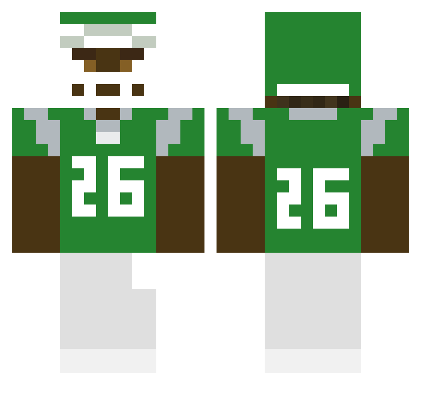c0leeeeeee Minecraft skin, front and back view