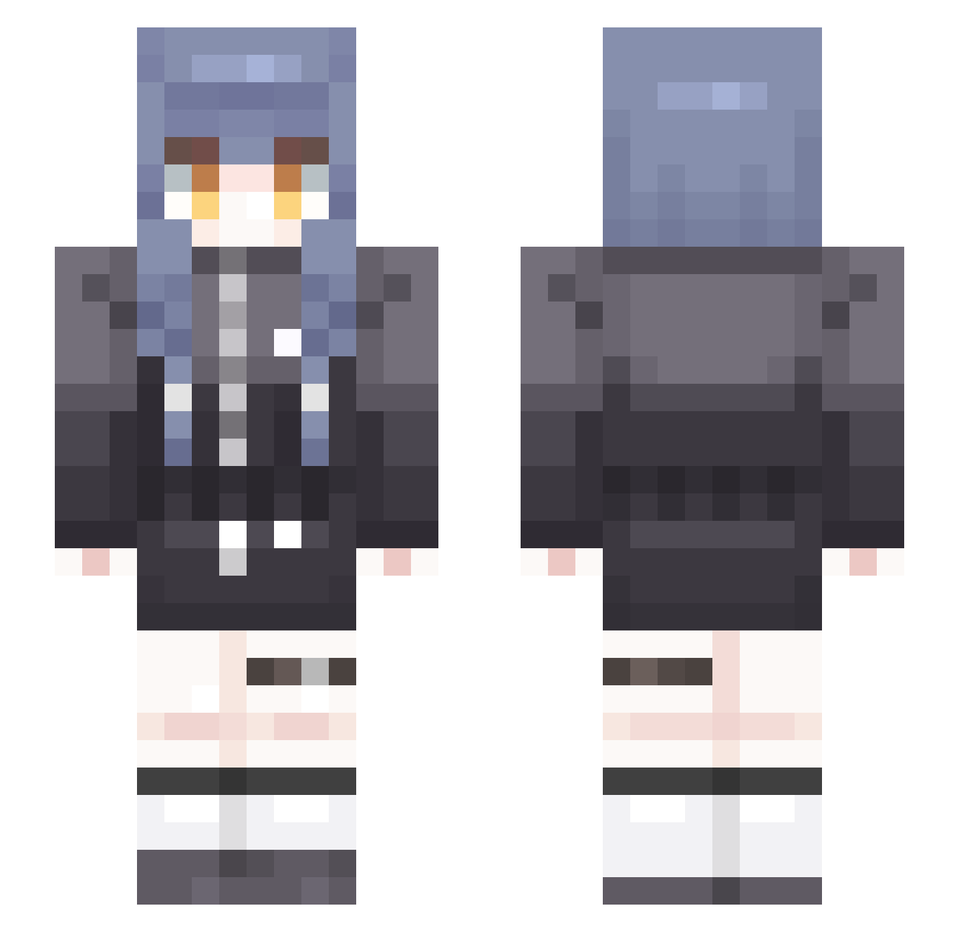_Ratel Minecraft skin, front and back view