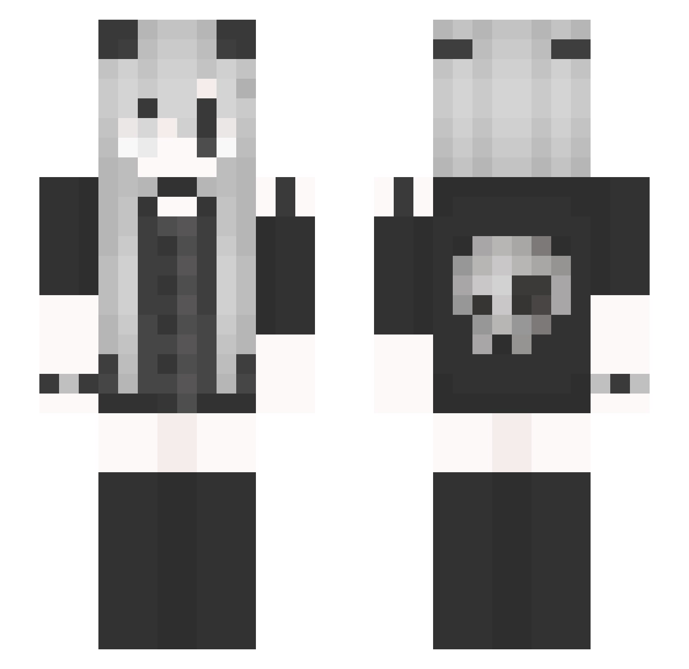 polar_bear56DS Minecraft skin, front and back view