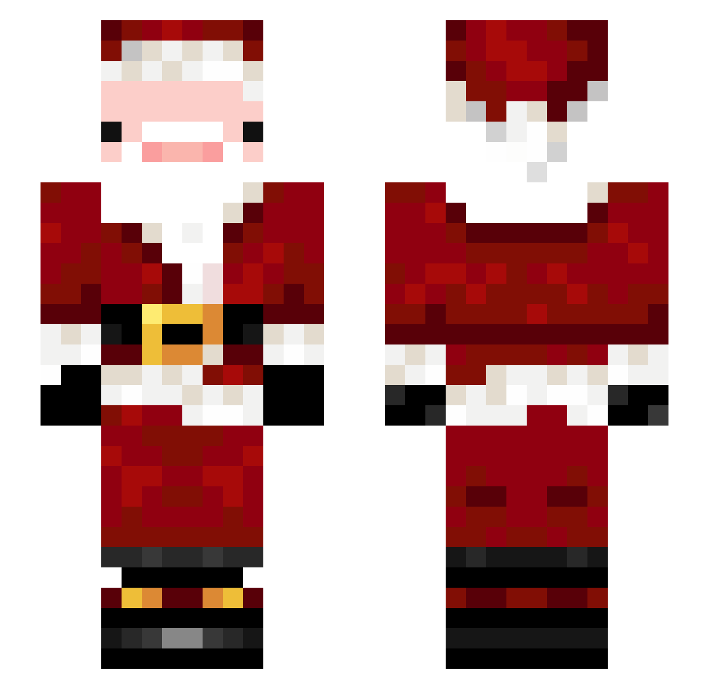 aa1a Minecraft skin, front and back view