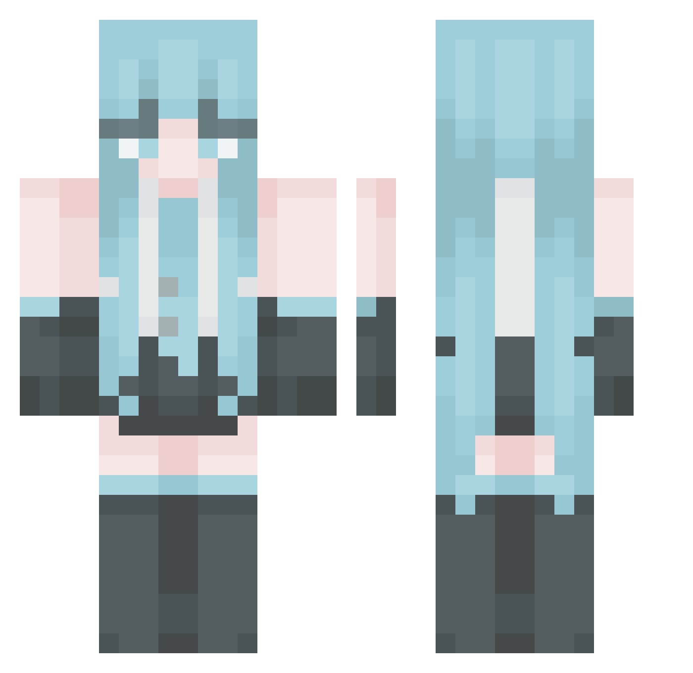 zhaner00 Minecraft skin, front and back view