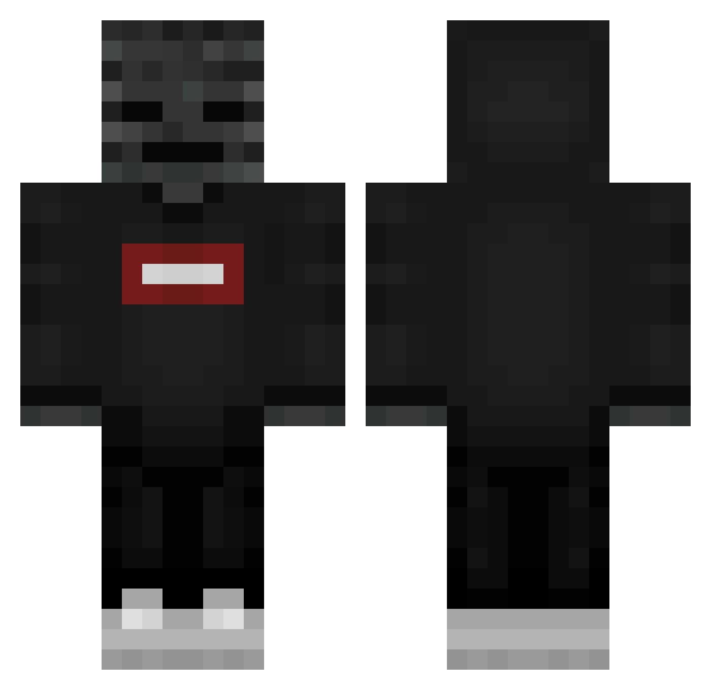 activplum Minecraft skin, front and back view