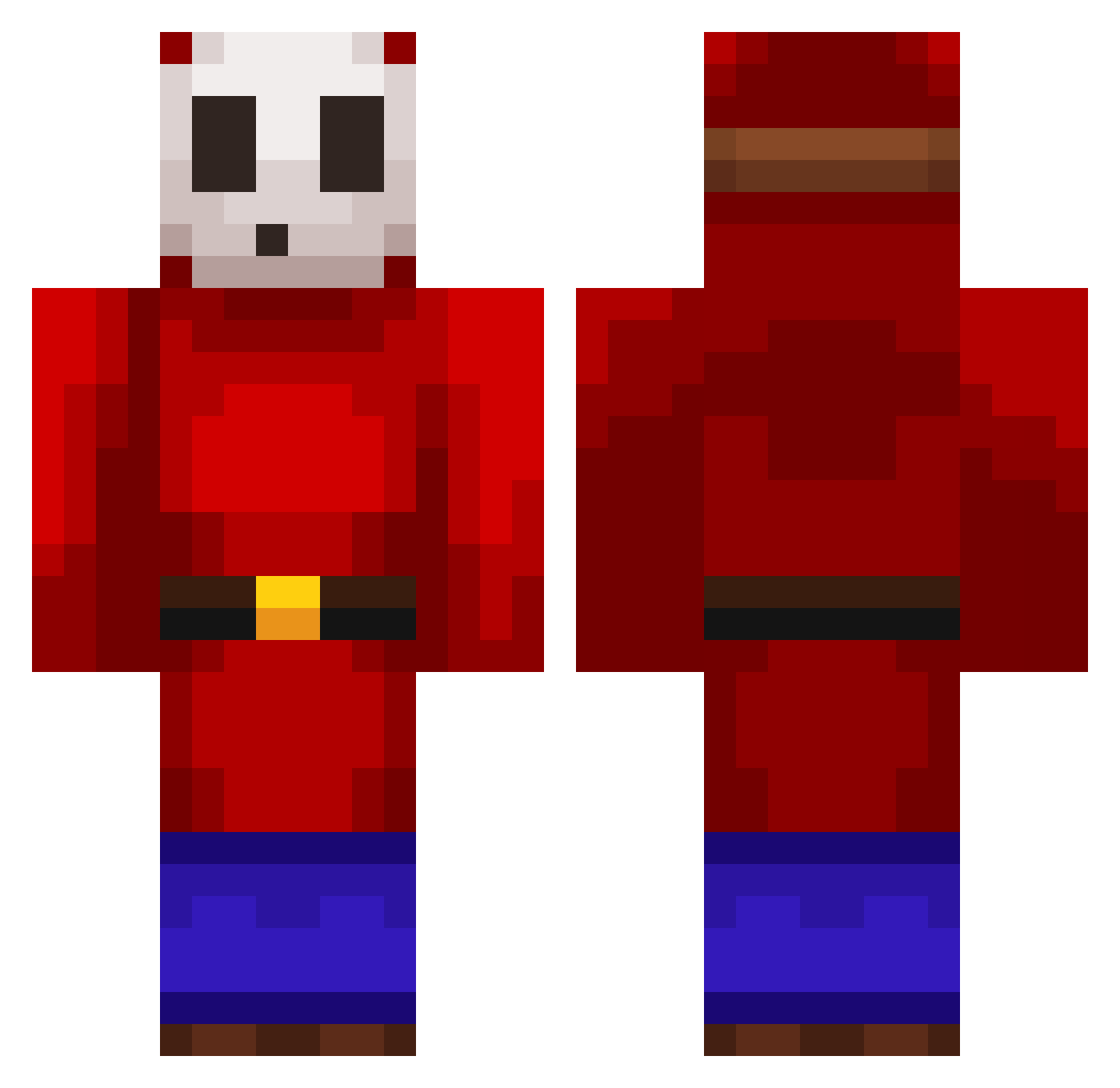 MVeteran095 Minecraft skin, front and back view