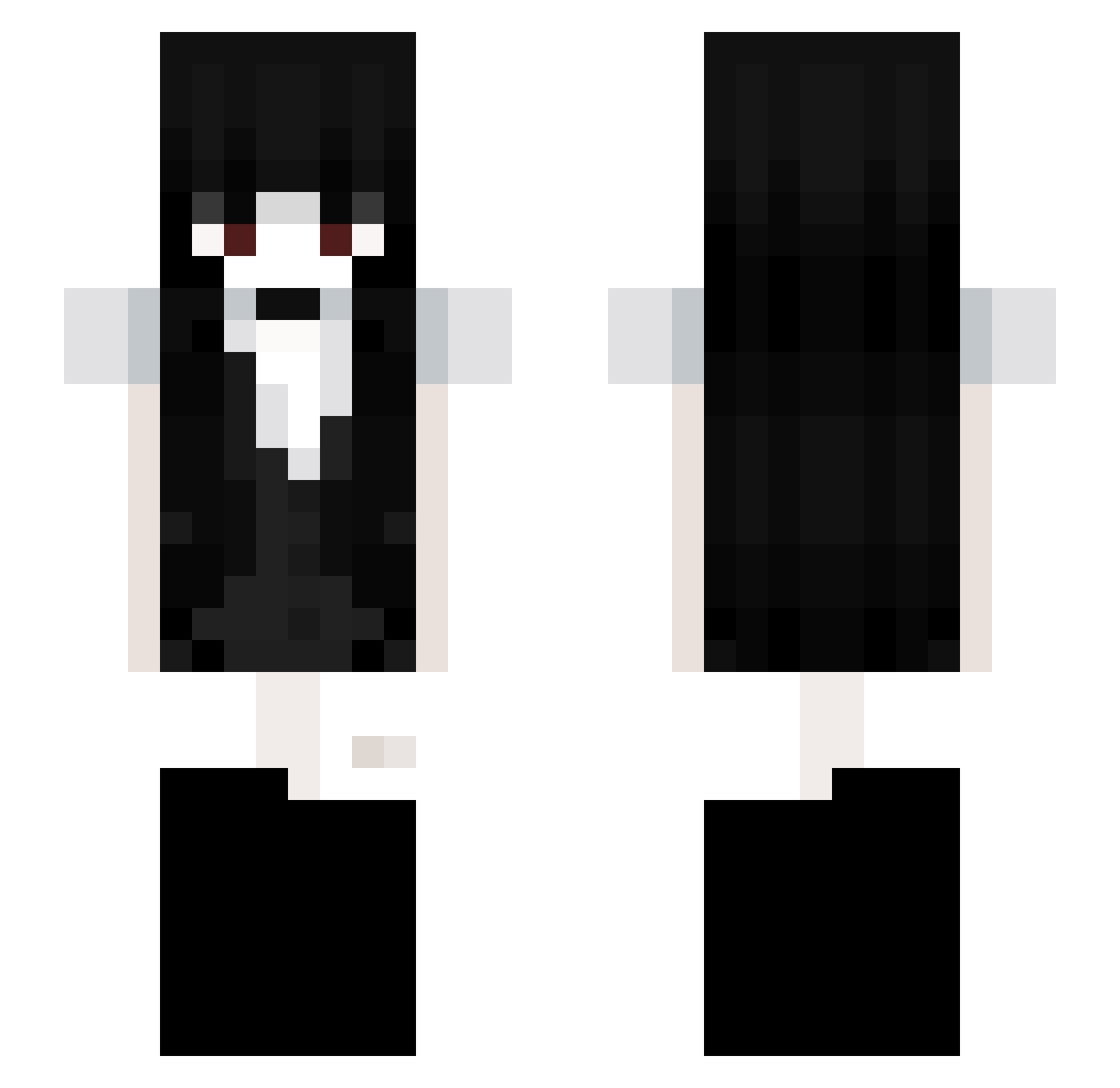 Propose Minecraft skin, front and back view