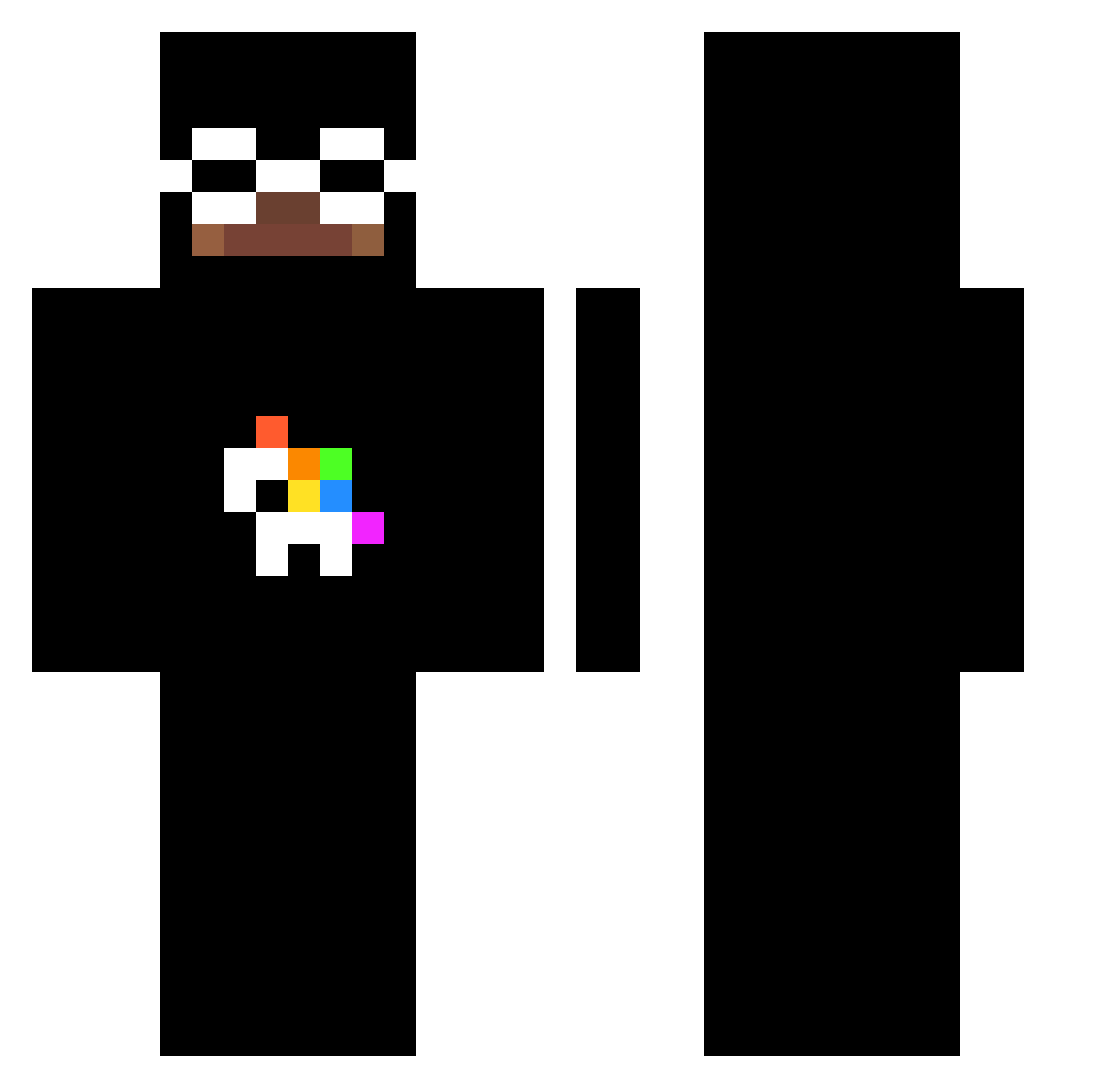 sekulsoon Minecraft skin, front and back view