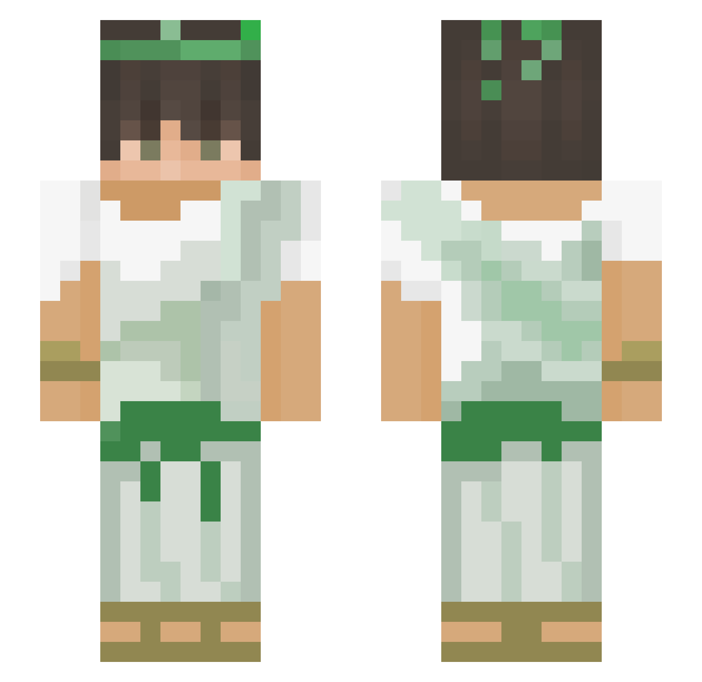 ArtxPL Minecraft skin, front and back view