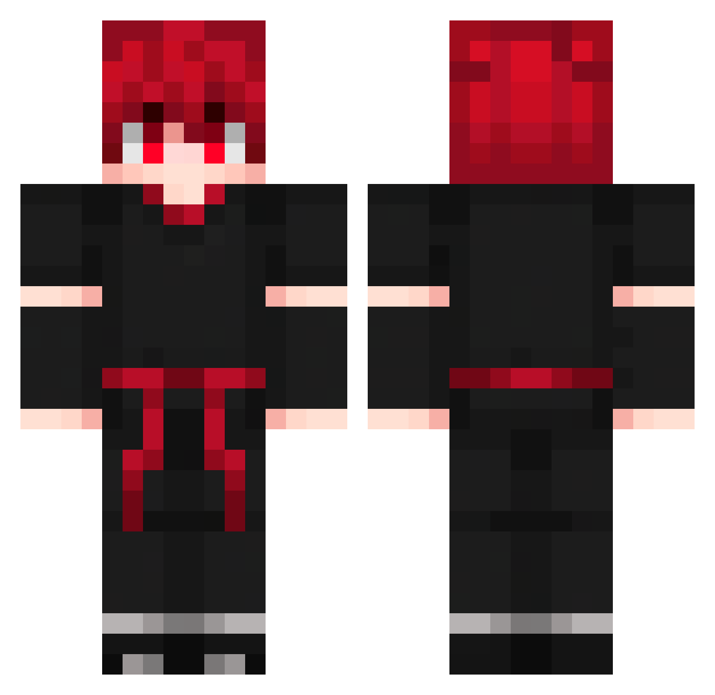 XeonGG Minecraft skin, front and back view