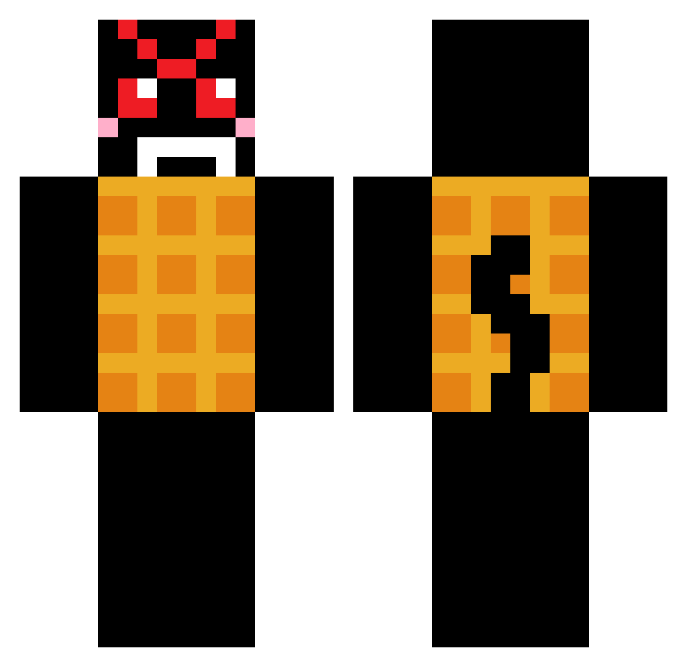 M0RDOEY Minecraft skin, front and back view