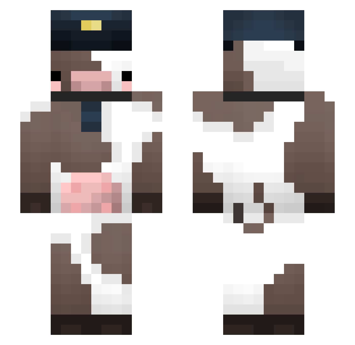 xFunkii Minecraft skin, front and back view