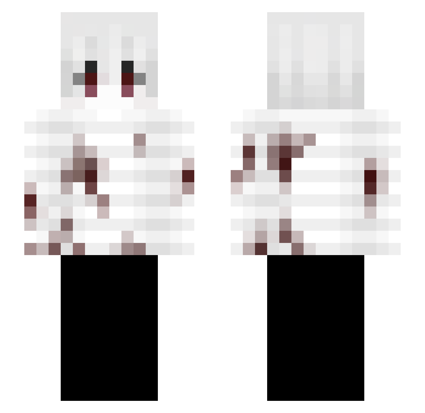 kxq1em Minecraft skin, front and back view