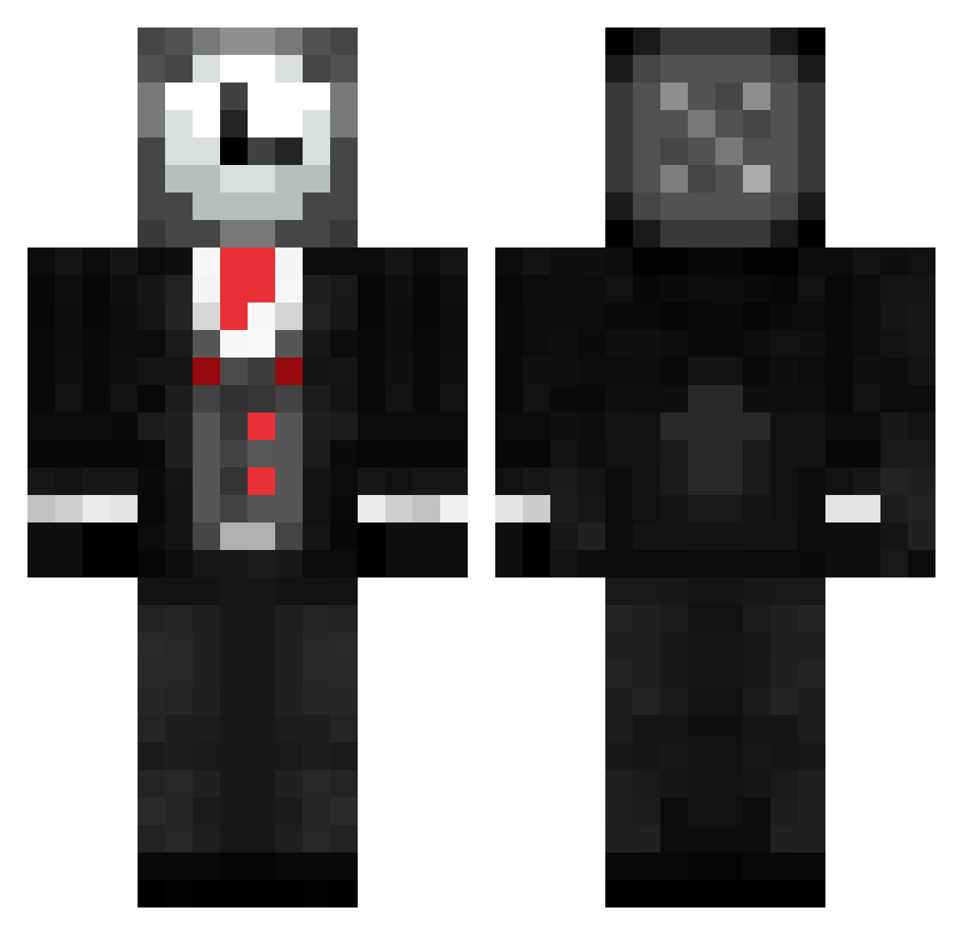 gotnobucko Minecraft skin, front and back view