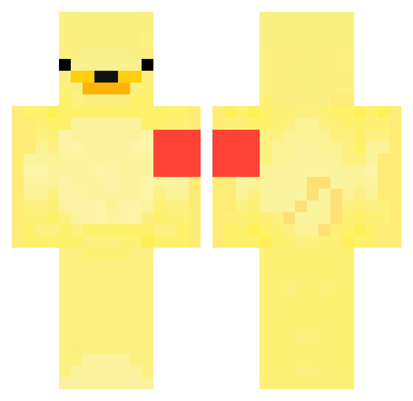 sixnineLDS Minecraft skin, front and back view