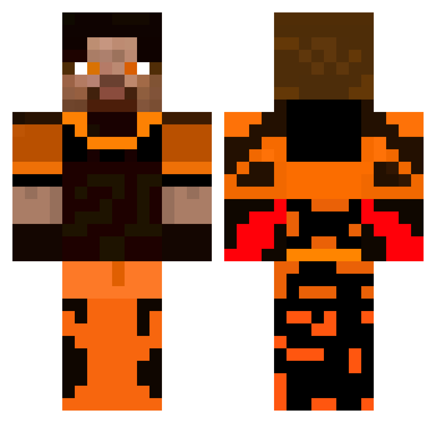Kallen3 Minecraft skin, front and back view