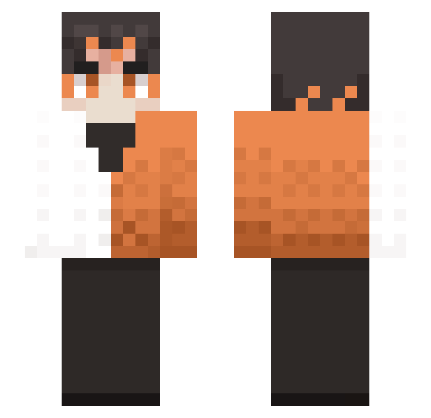 M2__ Minecraft skin, front and back view