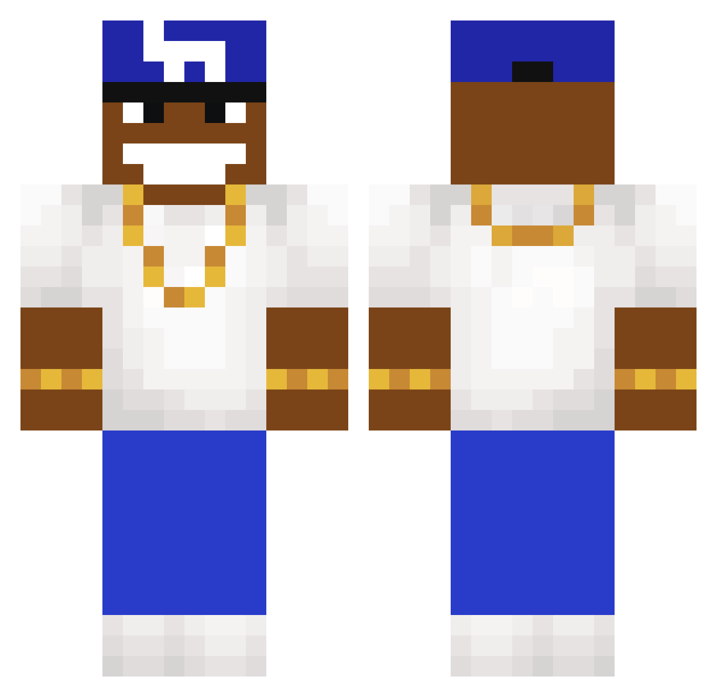 Decomp_ Minecraft skin, front and back view