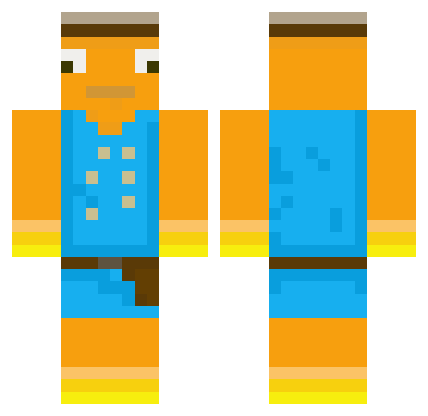 SmokinOnH1tla_YT Minecraft skin, front and back view