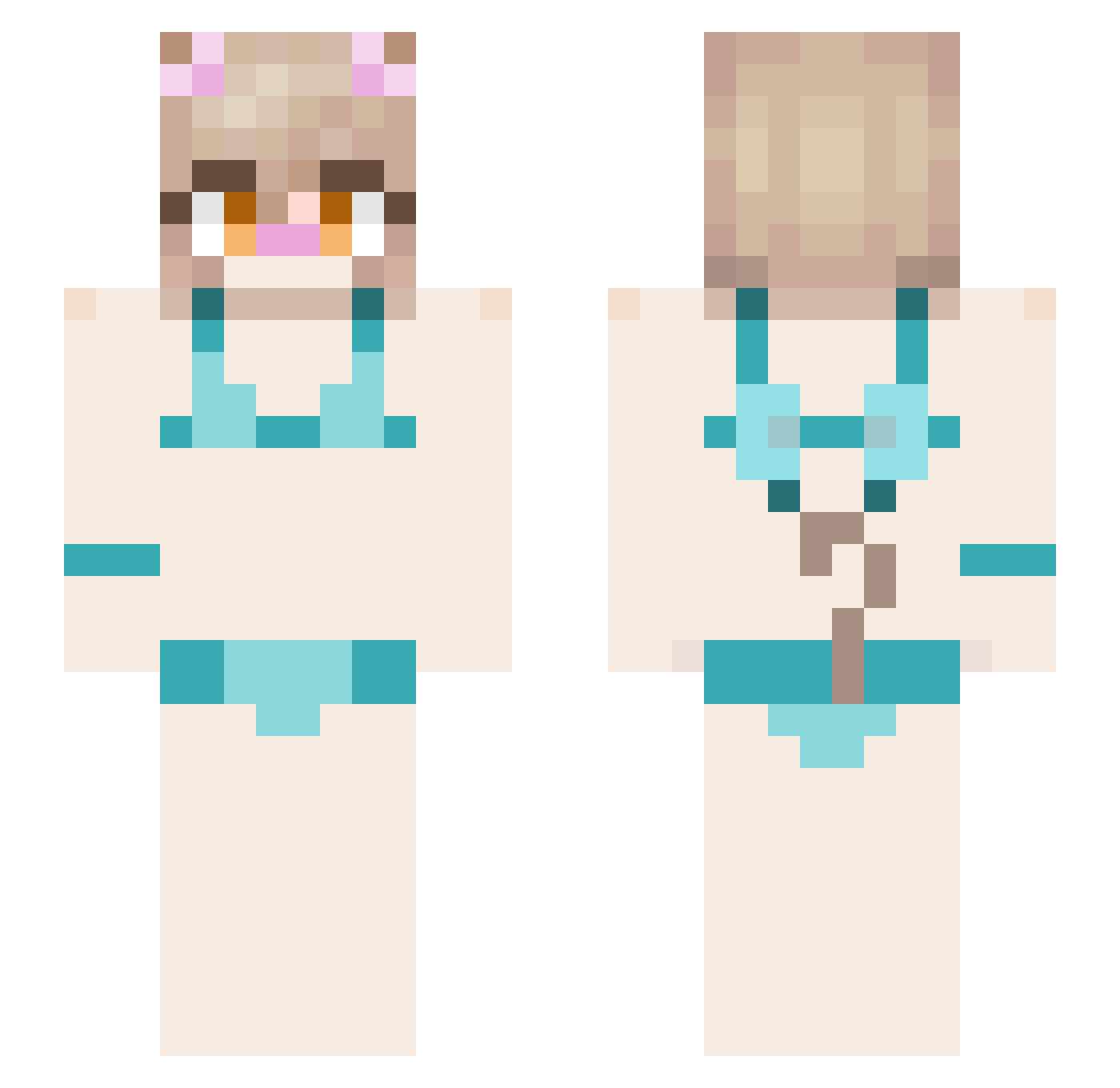 Pluto_god12 Minecraft skin, front and back view
