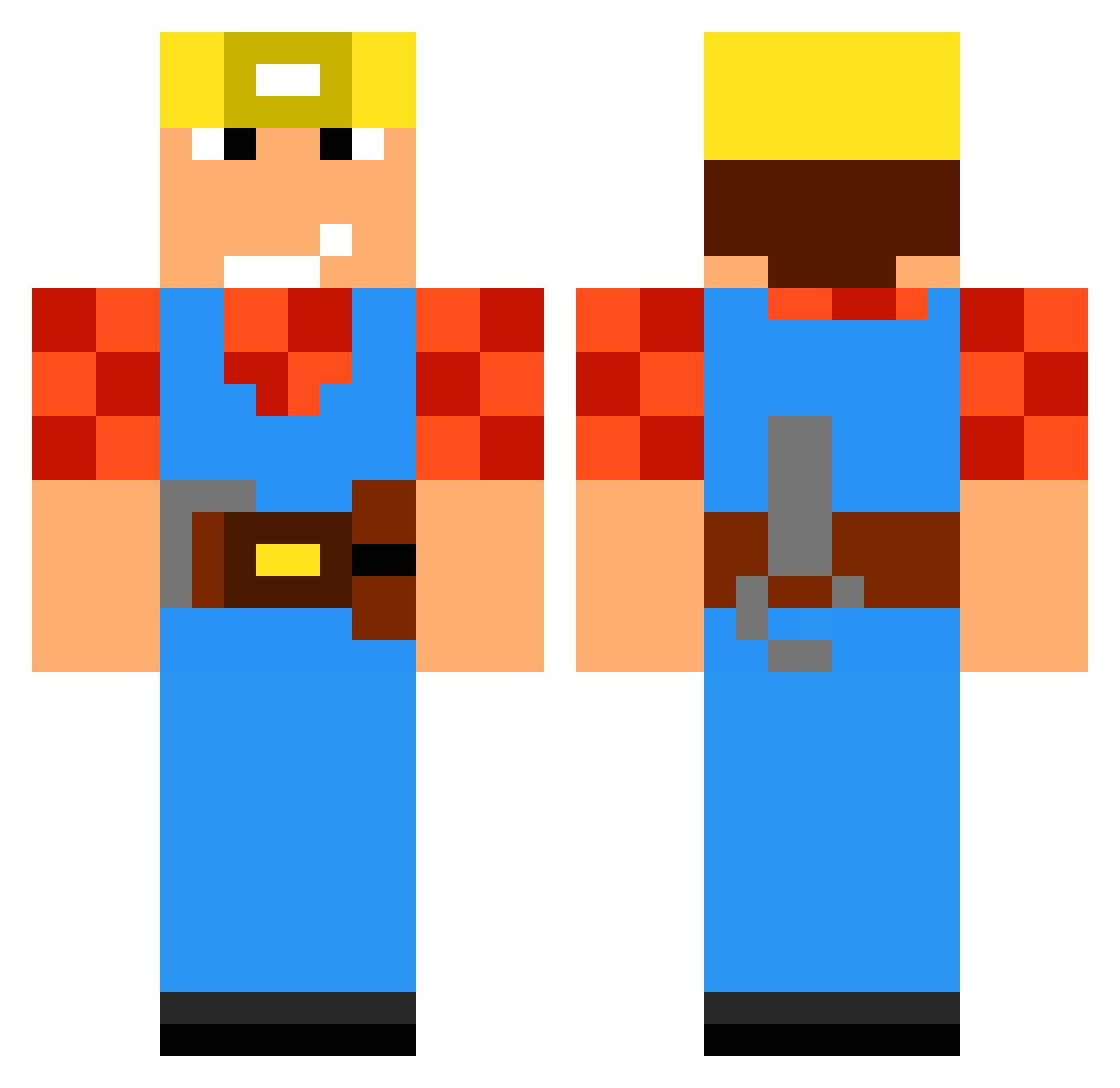 Kacper_xVx Minecraft skin, front and back view