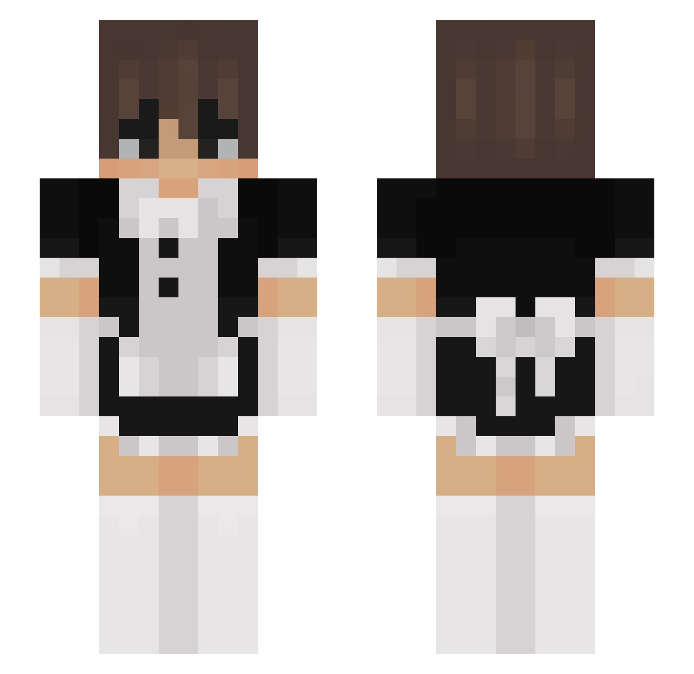AoiYukiyo Minecraft skin, front and back view