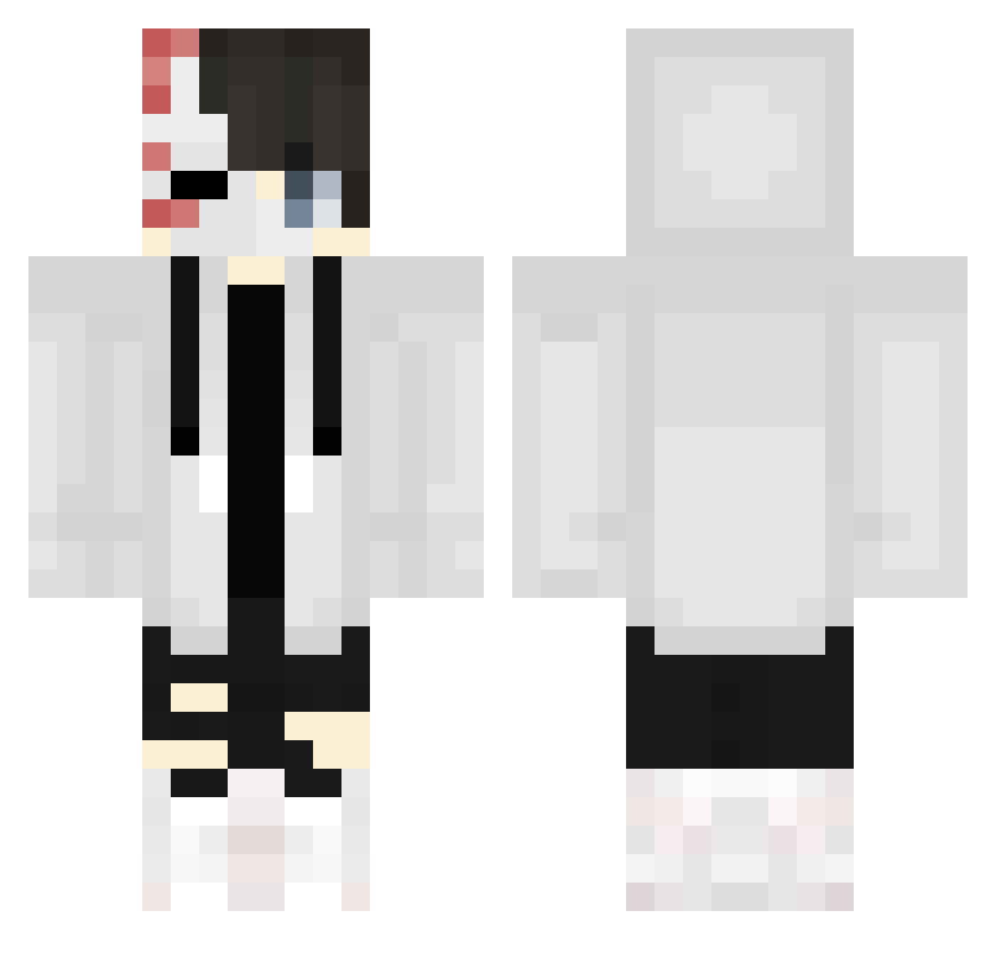 BenHyp Minecraft skin, front and back view