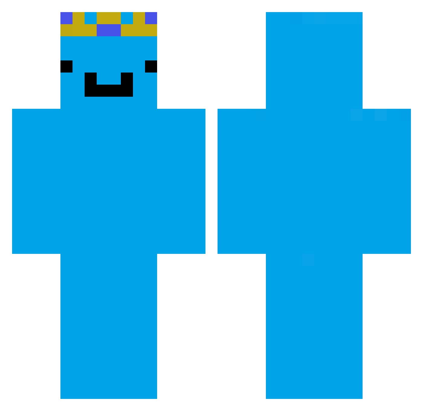 Avaxtrn Minecraft skin, front and back view