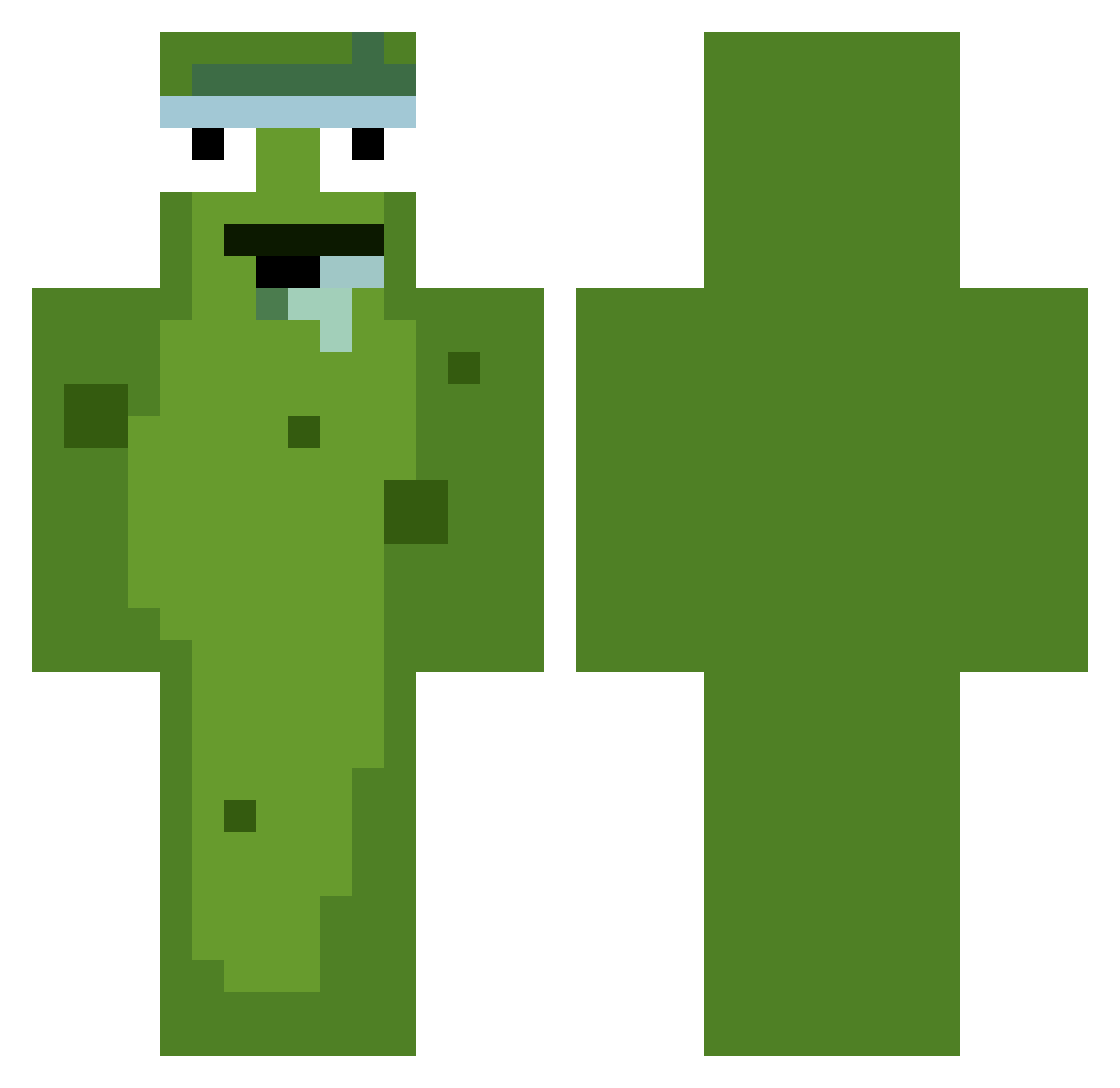 MoreRitz Minecraft skin, front and back view
