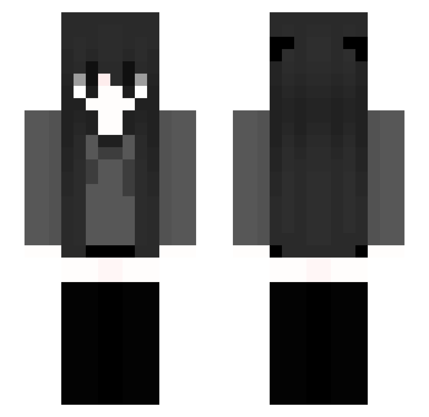 Y_ny Minecraft skin, front and back view