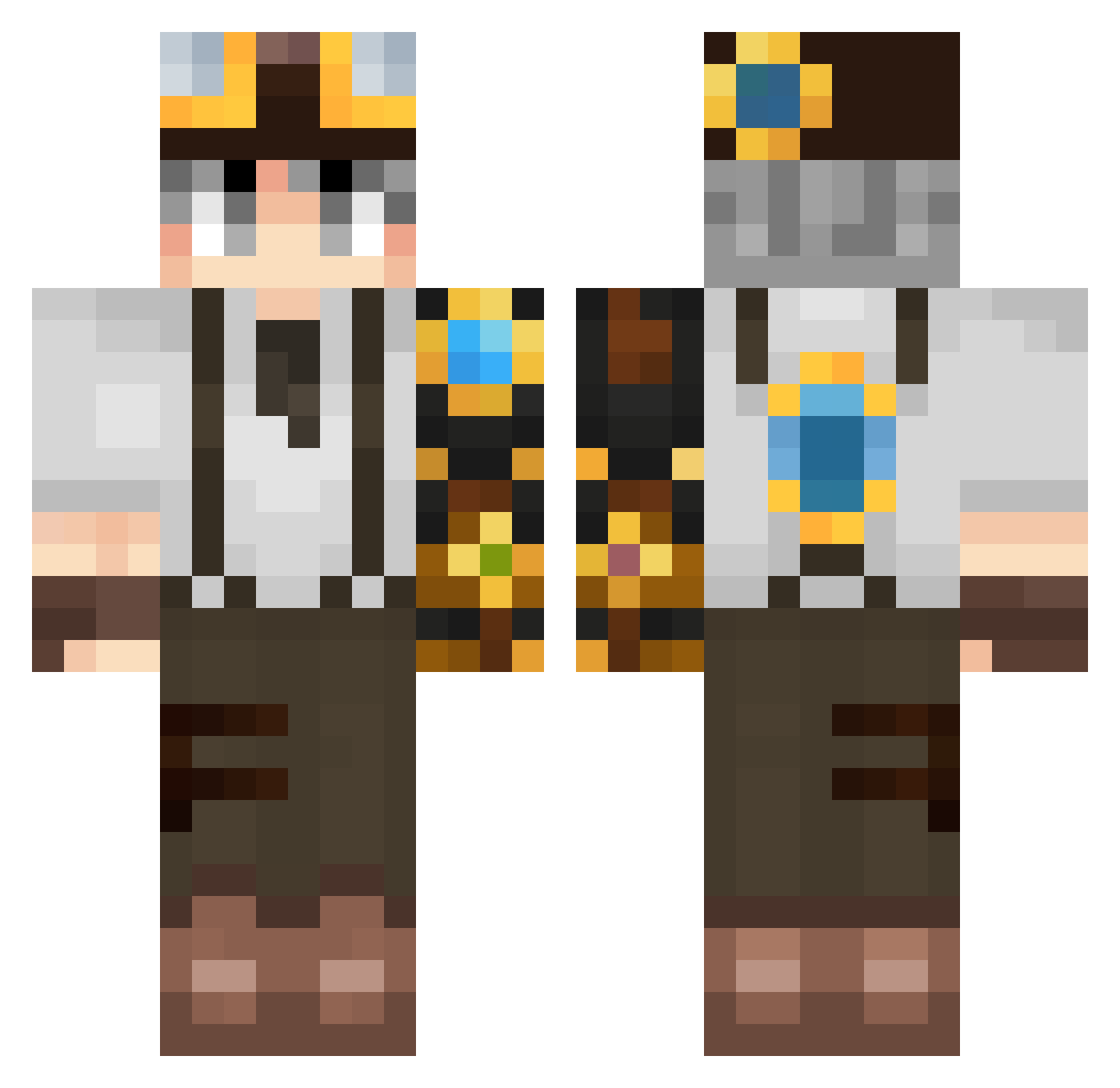 Elaplastayucas Minecraft skin, front and back view