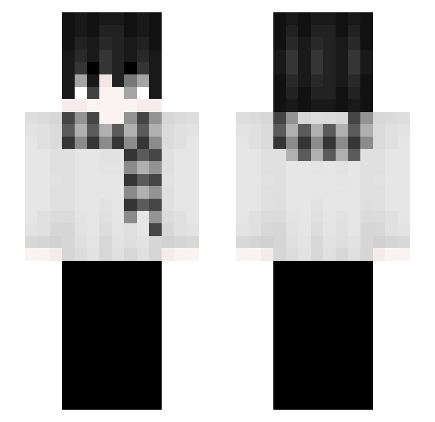 zKxih_ Minecraft skin, front and back view