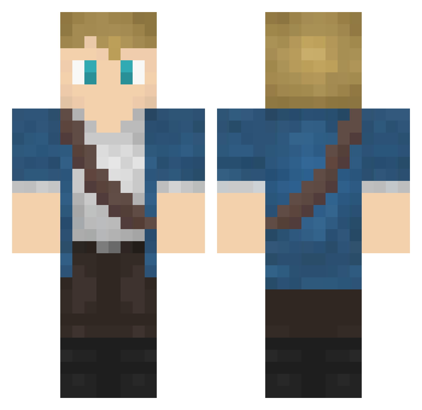 ChasePutrich Minecraft skin, front and back view