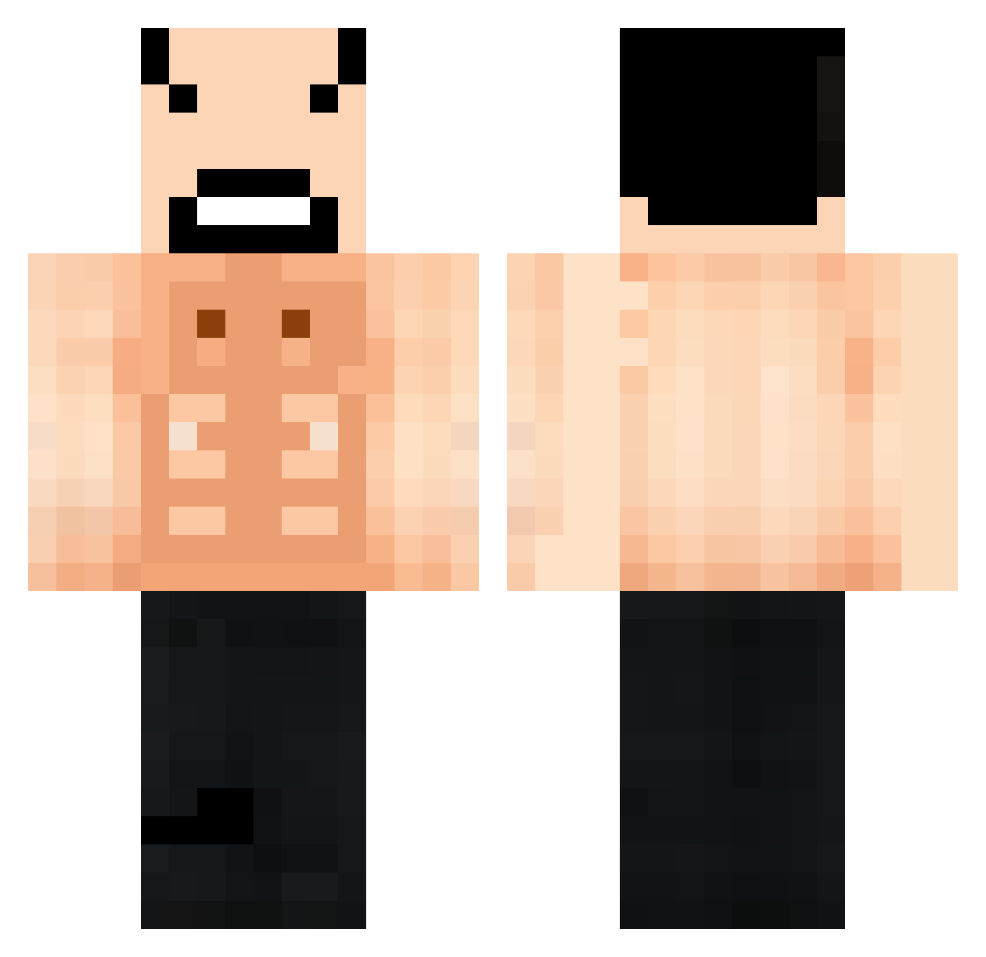 hg66 Minecraft skin, front and back view
