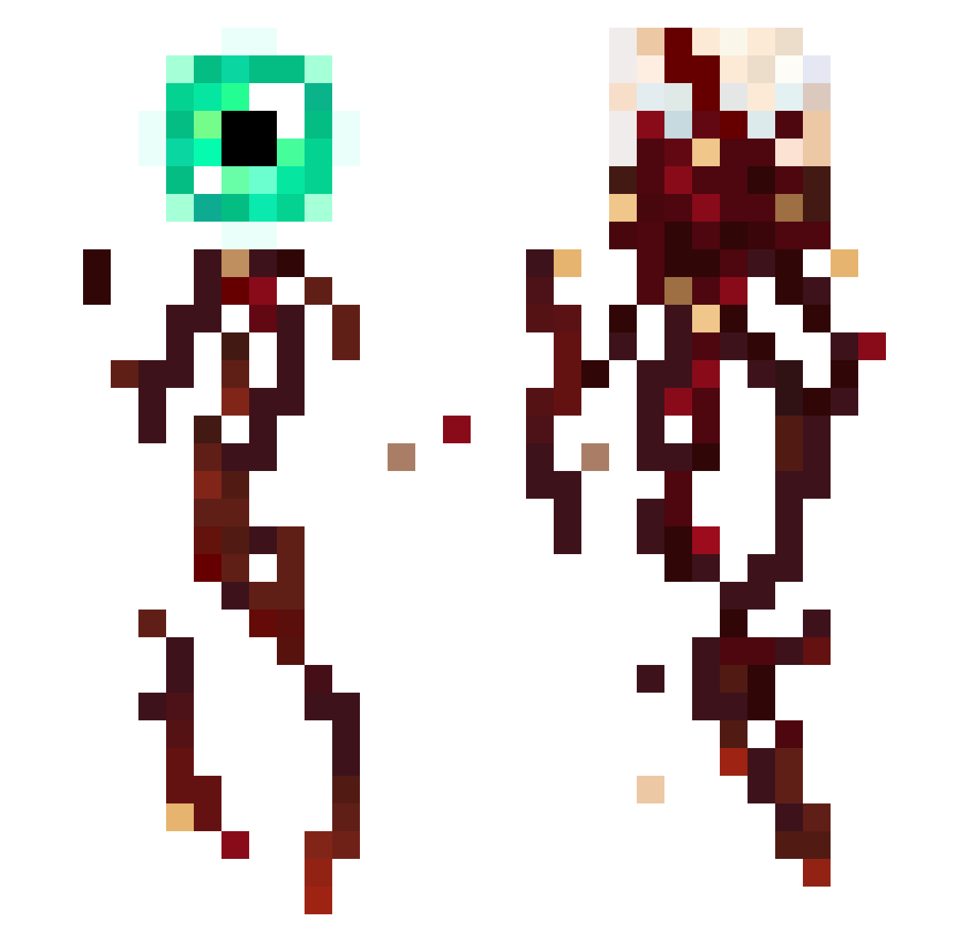 SpheraPvP Minecraft skin, front and back view