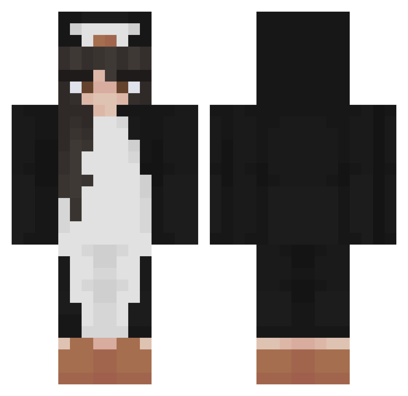 stepony Minecraft skin, front and back view
