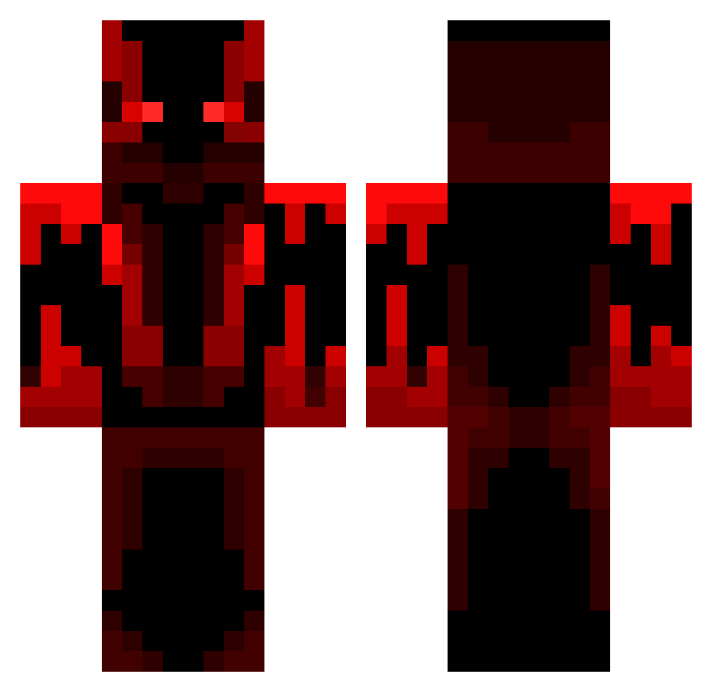 CrossSword Minecraft skin, front and back view