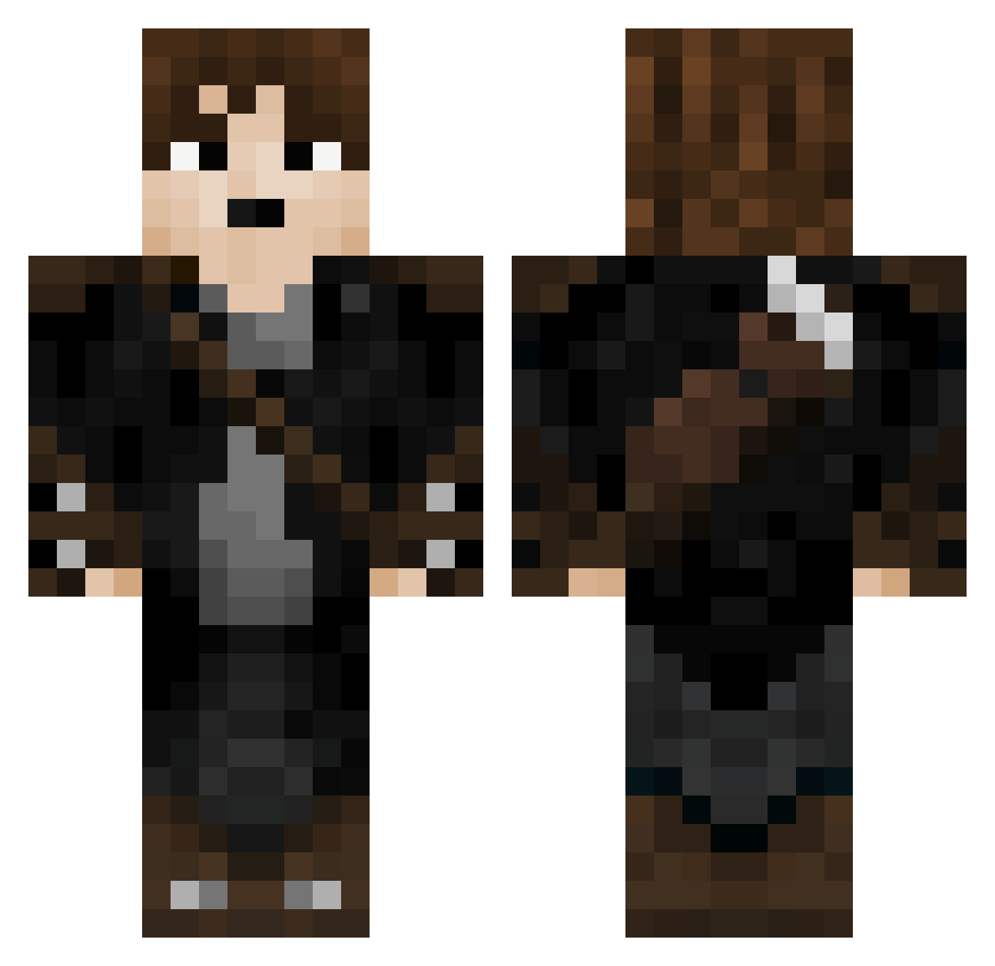 Lappers Minecraft skin, front and back view